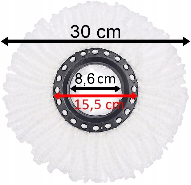 10 x WKŁAD NAKŁADKA KOŃCÓWKA DO MOPA OBROTOWEGO