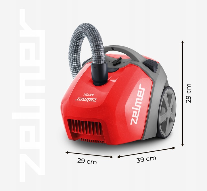 ODKURZACZ WORKOWY ZELMER ANTEK TRADYCYJNY Z FILTREM HEPA +KOŃCÓWKI ECO