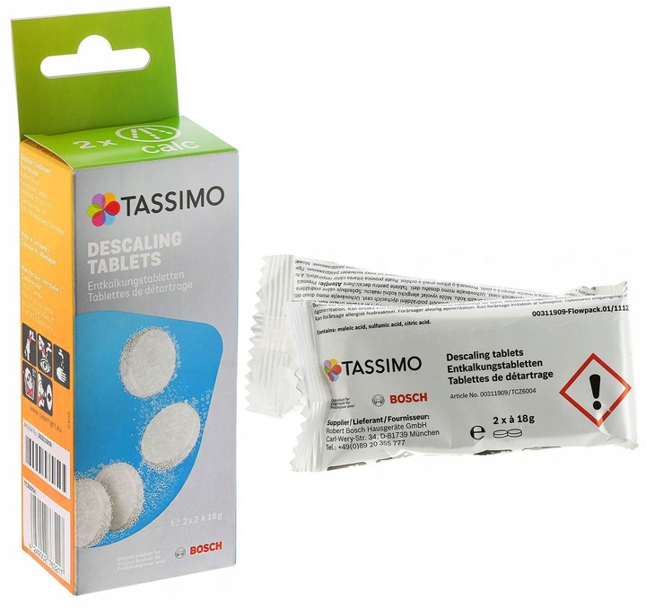 Tabletki odkamieniające do ekspresu Bosch Tassimo TCZ6004