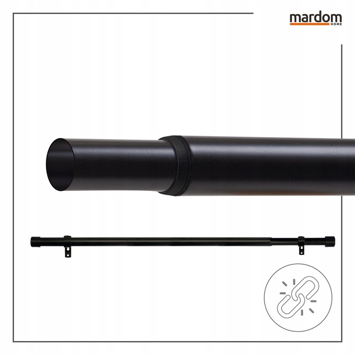 KARNISZ TELESKOPOWY REGULOWANY ADAPTE 120-210CM BIAŁY