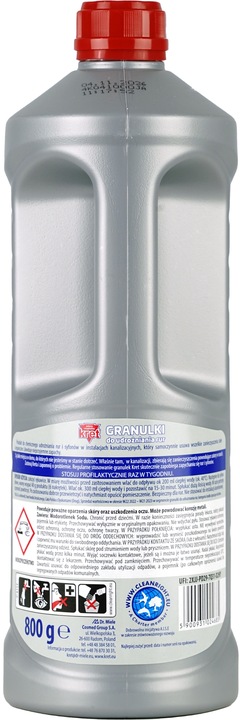 KRET Granulki do Udrożniania Rur Syfonów 3x800g