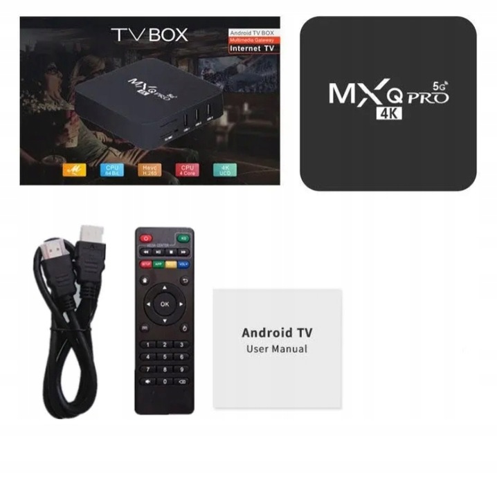 DEKODER ANDROID 7.1 SMART TV BOX 8GB MXQ PRO 4K ODTWARZACZ