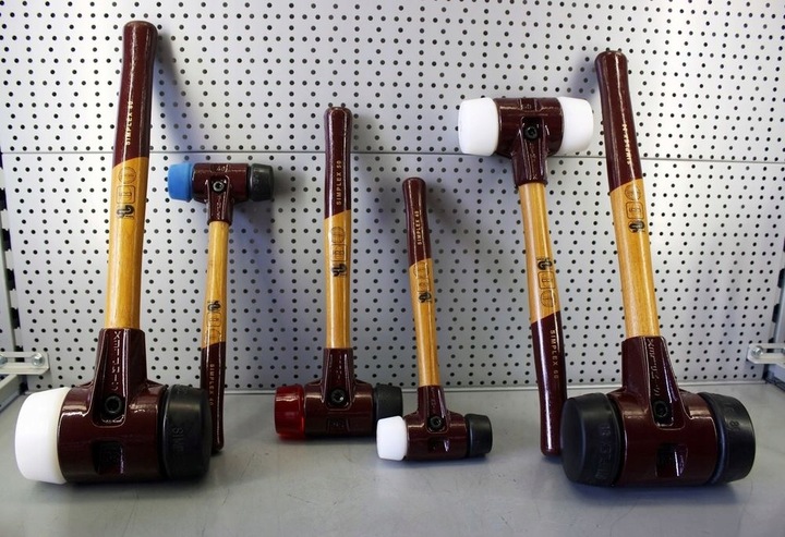 Młotek brukarski z miękkim bijakiem gumowy SIMPLEX 50mm 1,2kg HALDER