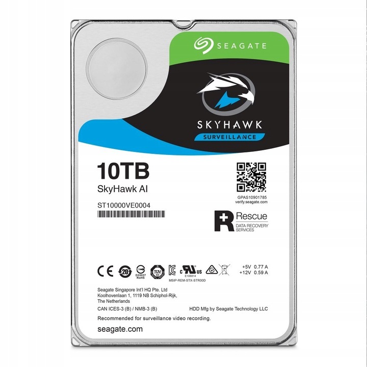 Dysk twardy Seagate SkyHawk Al 10TB SATA III 3,5"