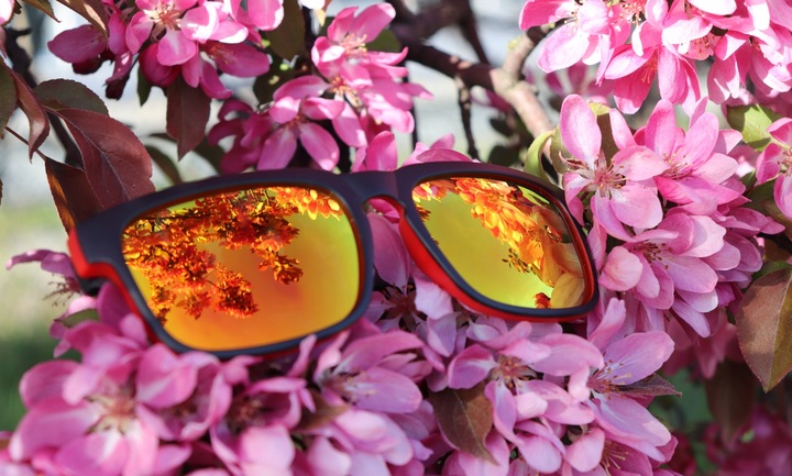 OKULARY PRZECIWSŁONECZNE Lustrzanki Polaryzacyjne Pomarańczowe + Etui UV400