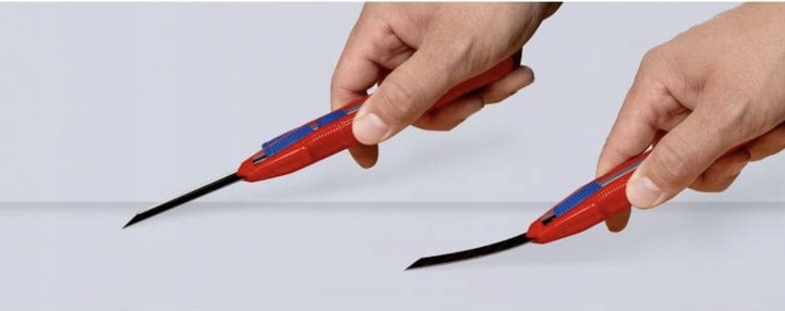 Knipex 90 10 165 BK nóż łamane ostrze 18 mm tapeciak z zapasowym