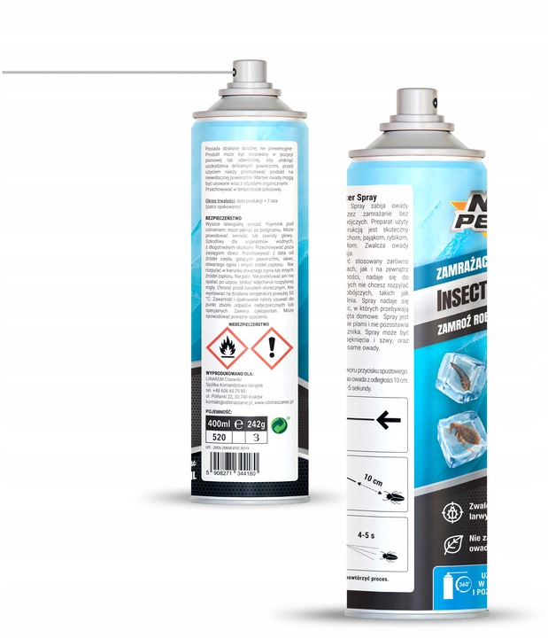 ŚRODEK PREPARAT NA PLUSKWY JAJA PLUSKIEW WSZY RYBIKI ZAMRAŻACZ NO PEST