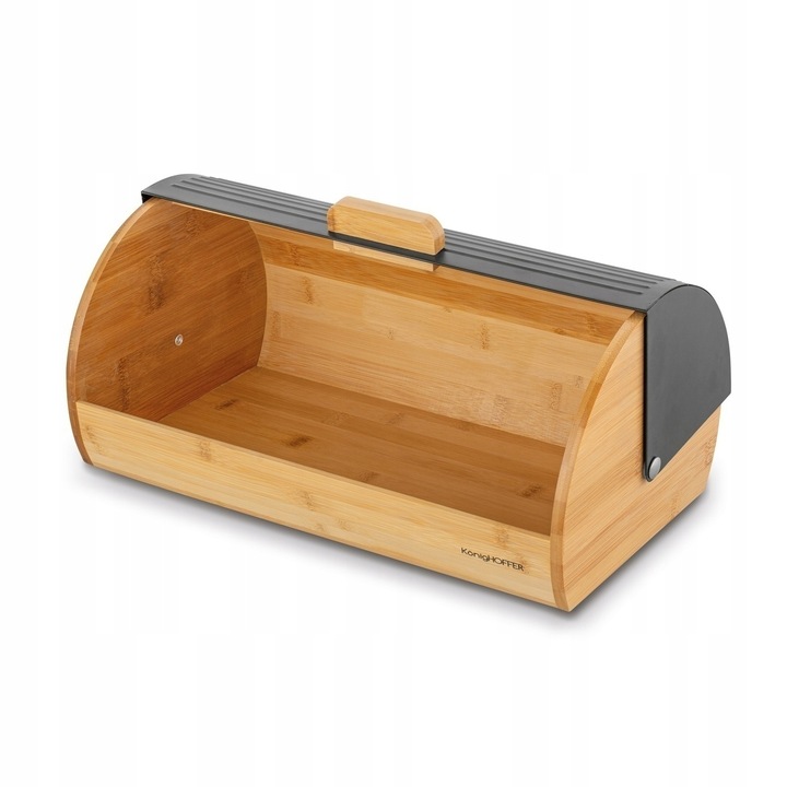 CHLEBAK Bambusowy POJEMNIK na CHLEB SOLIDNY Czarny Konighoffer Fushion