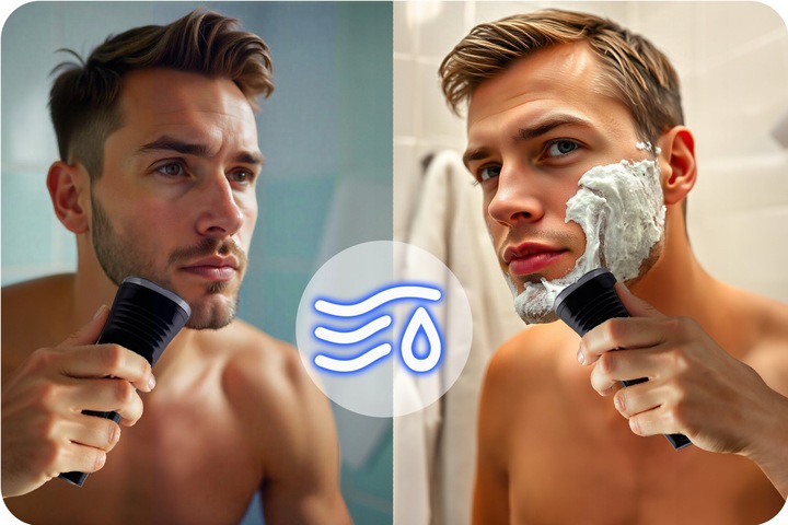 Maszynka do golenia golarka do brody zarostu 3 ostrza czarna Berdsen