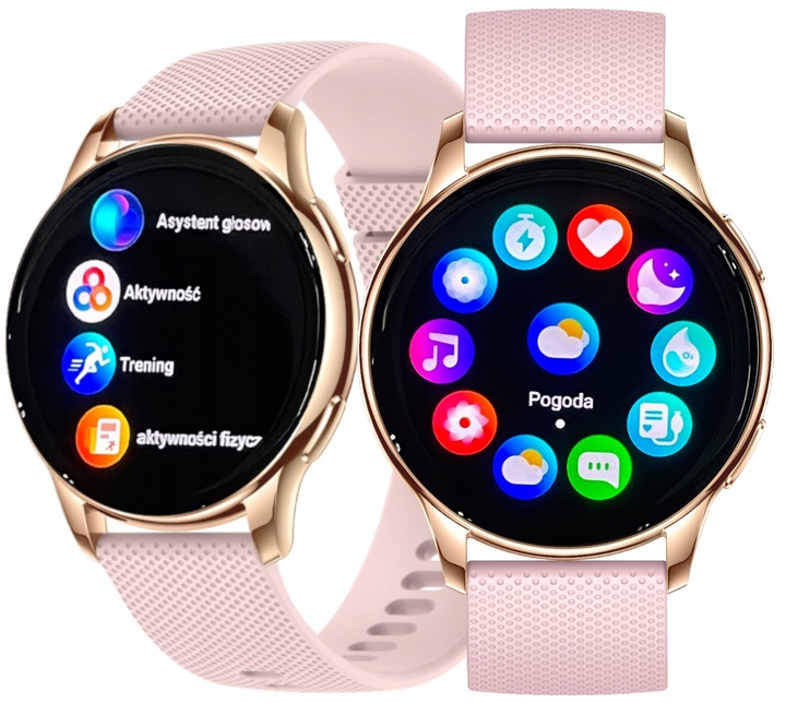 SMARTWATCH ZEGAREK DAMSKI ELEGANCKI ROZMOWY CIŚNIENIE MENU Polskie AMOLED