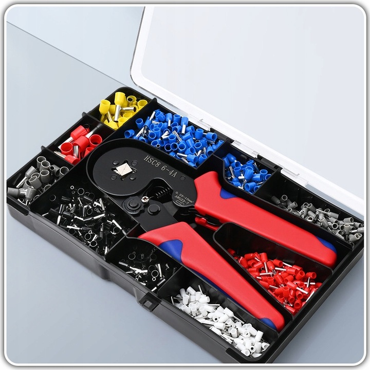 ZACISKARKA PRASKA DO KONEKTORÓW Szczypce PRZEWODÓW KABLI 1200 szt. +