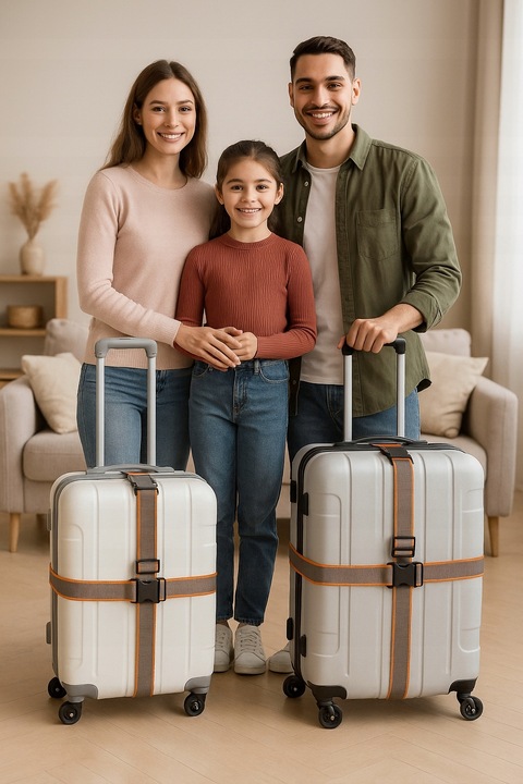 4x PASEK DO WALIZKI BAGAŻU TORBY ZABEZPIECZAJĄCY SPINAJĄCY MOCNY 100-200 cm