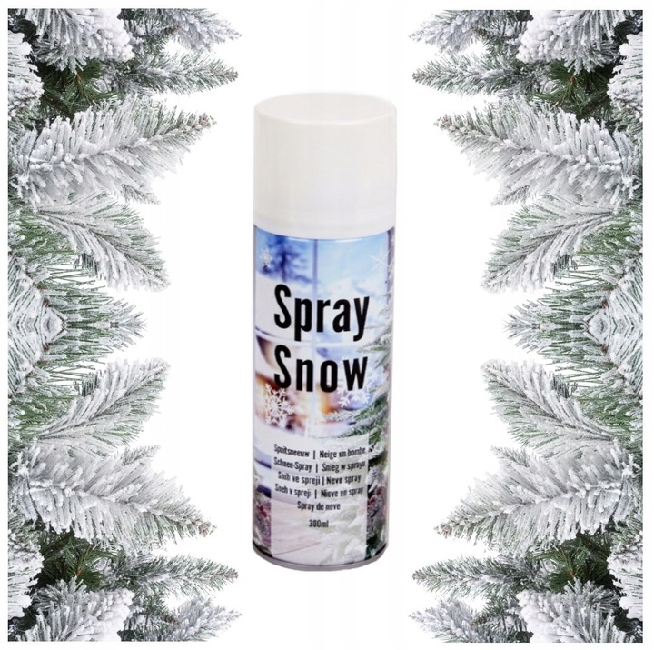 SZTUCZNY ŚNIEG W SPRAYU SPRAY WYDAJNY DO ZDOBIEŃ REALISTYCZNY BUTELKA 300ml