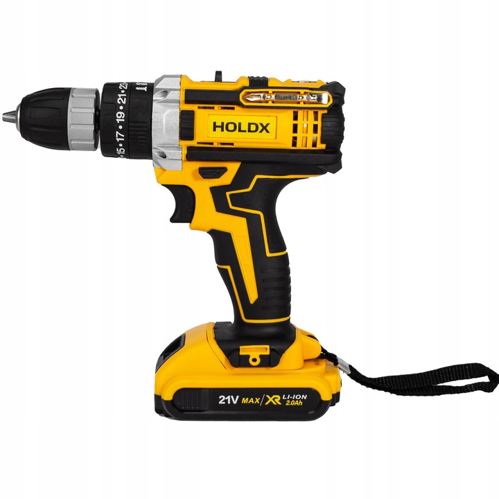 WIERTARKO WKRĘTARKA UDAROWA HOLDX DUŻY ZESTAW NARZĘDZI 2x AKU BITY