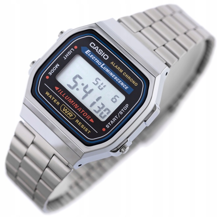 ZEGAREK MĘSKI CASIO RETRO VINTAGE A168WA stoper alarm datownik +BOX