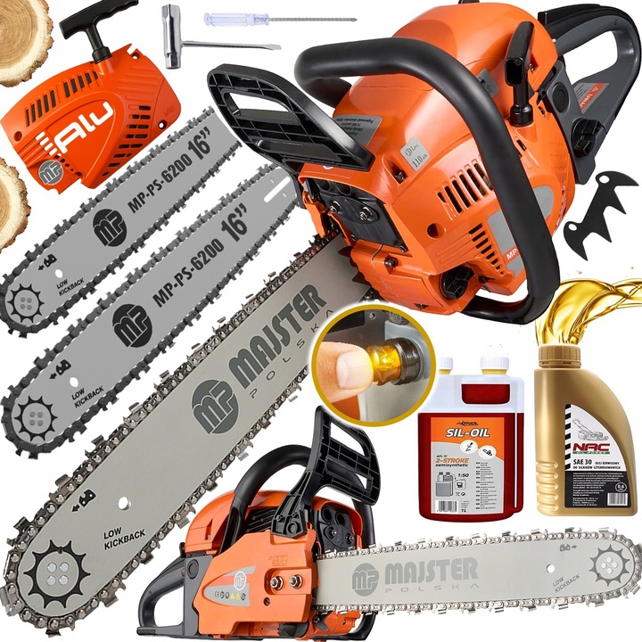 PIŁA spalinowa ALU karter pilarka Łańcuchowa 5,7km 58cm3 2x