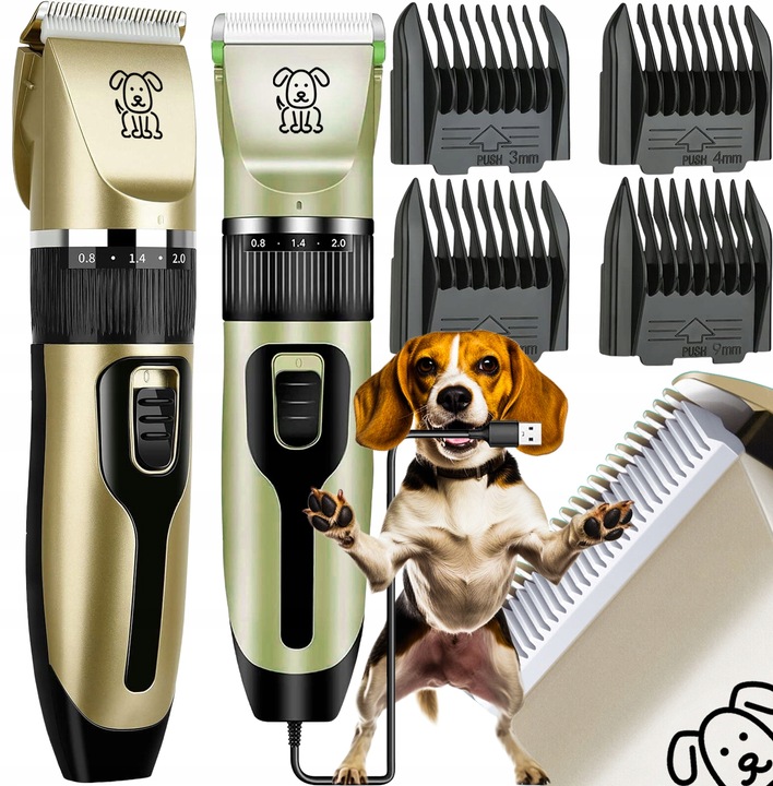 MASZYNKA DO STRZYŻENIA PSÓW PSA KOTA ZWIERZĄT ZESTAW CICHA PROFESJONALNA