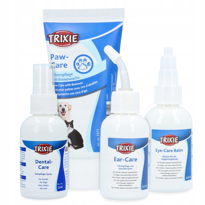 4x 50 ml Płyn do Uszu Psa Kota Krople Przemywania Oczu Spray Zębów Krem Łap