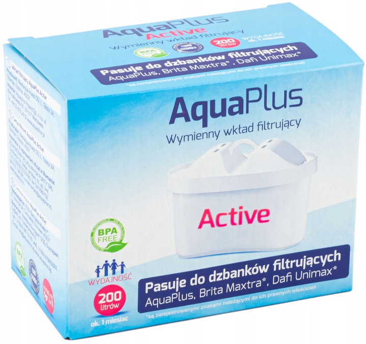 6x Filtr AquaPlus do wody dzbanka zamiennik Dafi Unimax Brita Maxtra