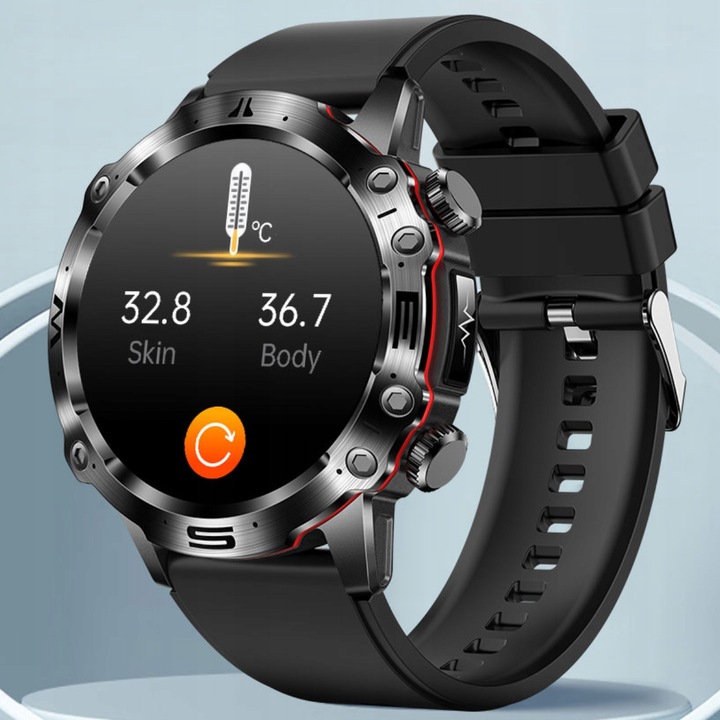 SMARTWATCH ZEGAREK MĘSKI KARDIOWATCH POMIAR GLUKOZY CUKRU EKG MENU POLSKIE