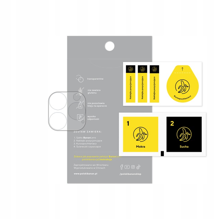 Szkło hartowane 9H BananLens na aparat do Apple iPhone 16 Pro