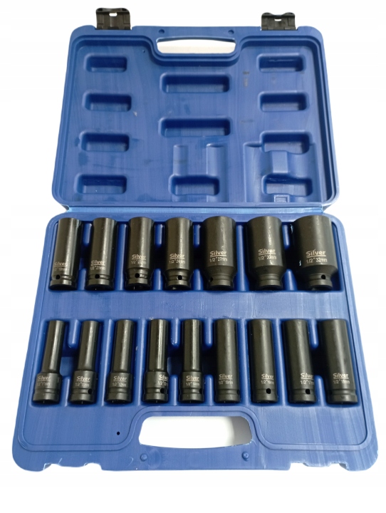 UDAROWE KLUCZE NASADOWE 1/2 NASADKI DŁUGIE 10-32mm 16 elementów