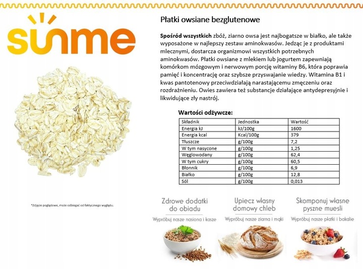Płatki Owsiane BEZGLUTENOWE 5 kg FIŃSKIE Naturalne Wysoka Jakość 5000 g Ja