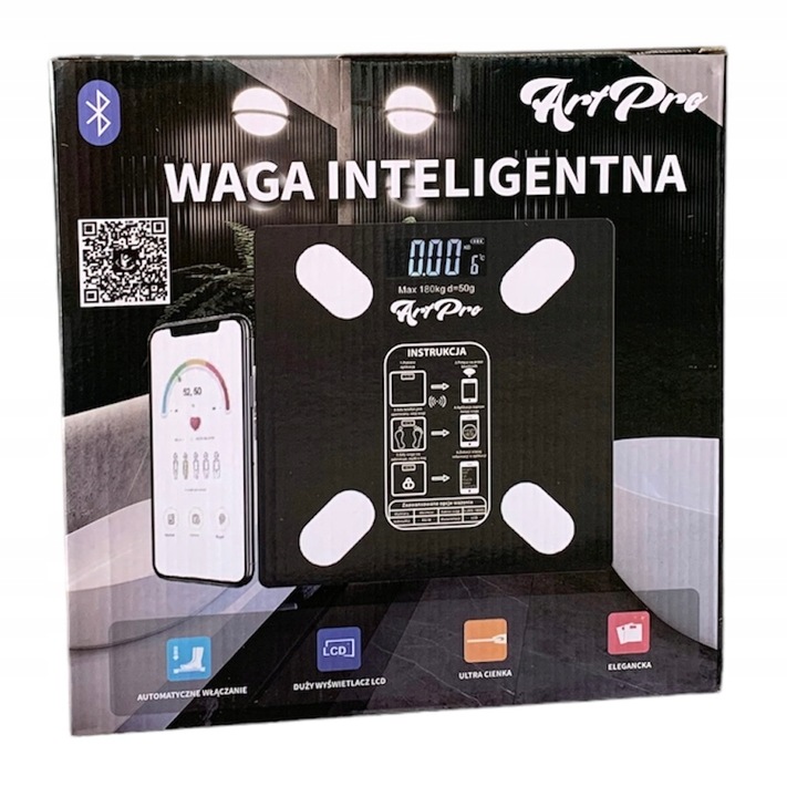 WAGA ANALITYCZNA APLIKACJA SMART ANDROID iOS PRECYZYJNA BATERIE W ZESTAWIE