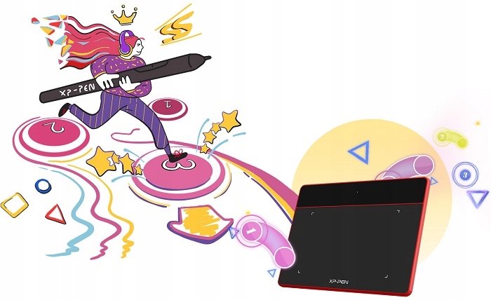 TABLET GRAFICZNY XP-PEN DECO FUN S CZARNY 8192 ST 5080 LPI DLA GRAFIKA