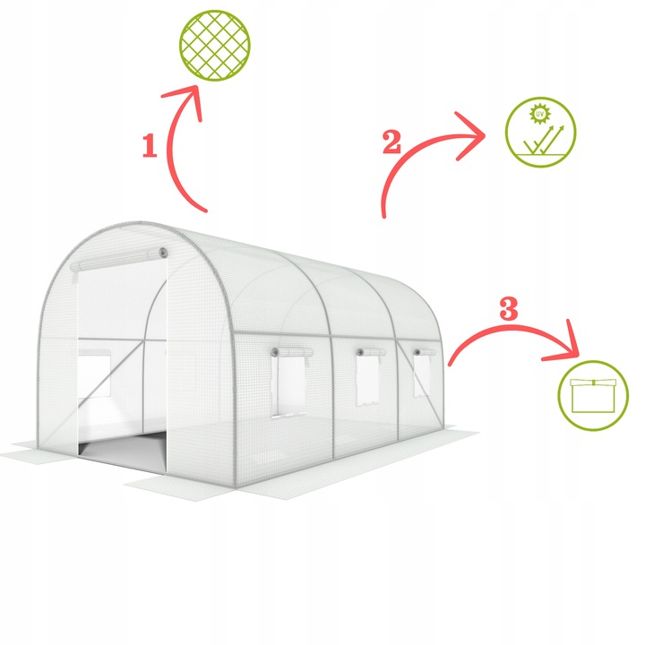 FOLIA ZAMIENNA NA TUNEL FOLIOWY FOLIAK 4x2,5m 10m2