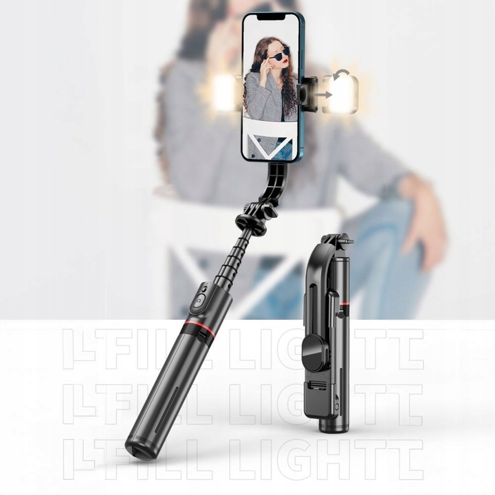 KIJEK SELFIE STATYW TRIPOD BLUETOOTH LAMPA LED DO IPHONE 12 13 14 15 16