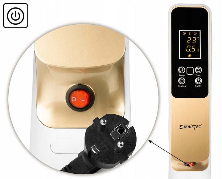 GRZEJNIK ELEKTRYCZNY NA PODCZERWIEŃ KONWEKTOR ENERGOOSZCZĘDNY TIMER