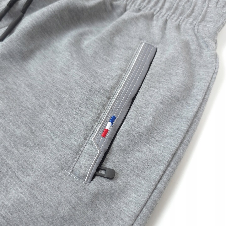 KRÓTKIE SPODENKI męskie DRESOWE z KIESZENIAMI na ZAMEK dresy szorty, r. 4XL