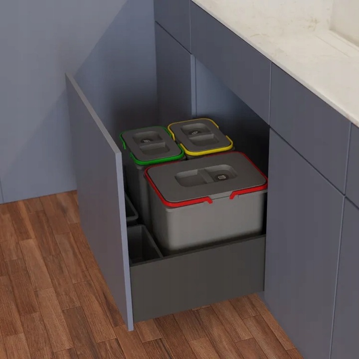 POJEMNIKI REJS DO 60cm 1X15 2X7L DO SEGREGACJI NA ODPADY PRAKTIKO NA