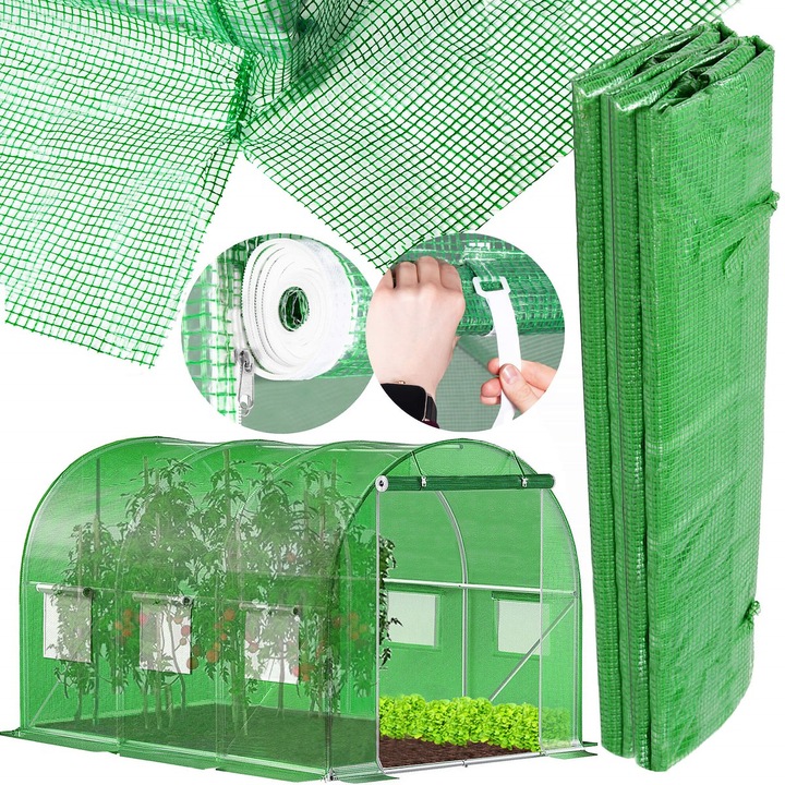 FOLIA ZAMIENNA POSZYCIE NA TUNEL OGRODOWY SZKLARNIA 3x2x2m 6m² UV-4 FOLIAK
