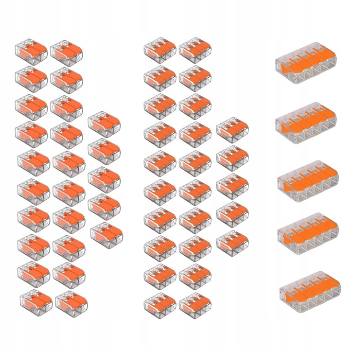 SZYBKOZŁĄCZKA SZYBKOZŁĄCZKI 55 ELEMENTÓW 2 3 5 TOROWE ZESTAW 55 SZT