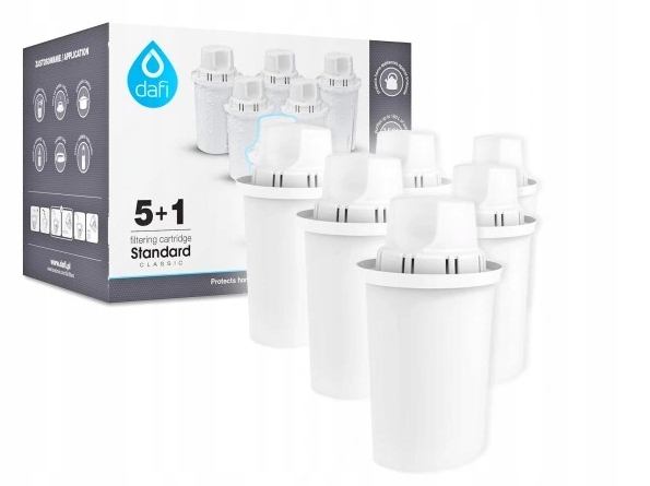 6 SZTUK FILTR WKŁAD DAFI CLASSIC DO DZBANKA CRYSTAL CLASSIC ORGINAŁ