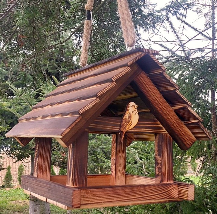 Karmnik Dla Ptaków Duży Na Prezent PREMIUM XXL Budka Ozdoba Ogrodu +