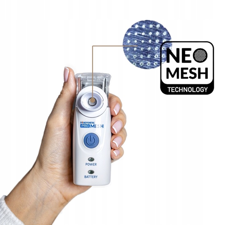 Inhalator nebulizator przenośny DIAGNOSTIC PRO MESH + gratis