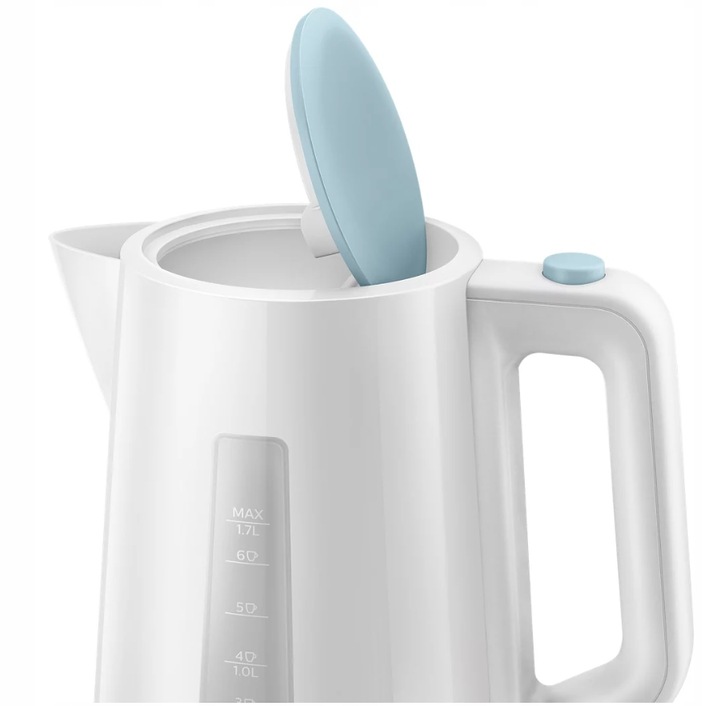 BIAŁY CZAJNIK 1.7L ELEKTRYCZNY BEZPRZEWODWY DUŻY HD 9318/70 2200W