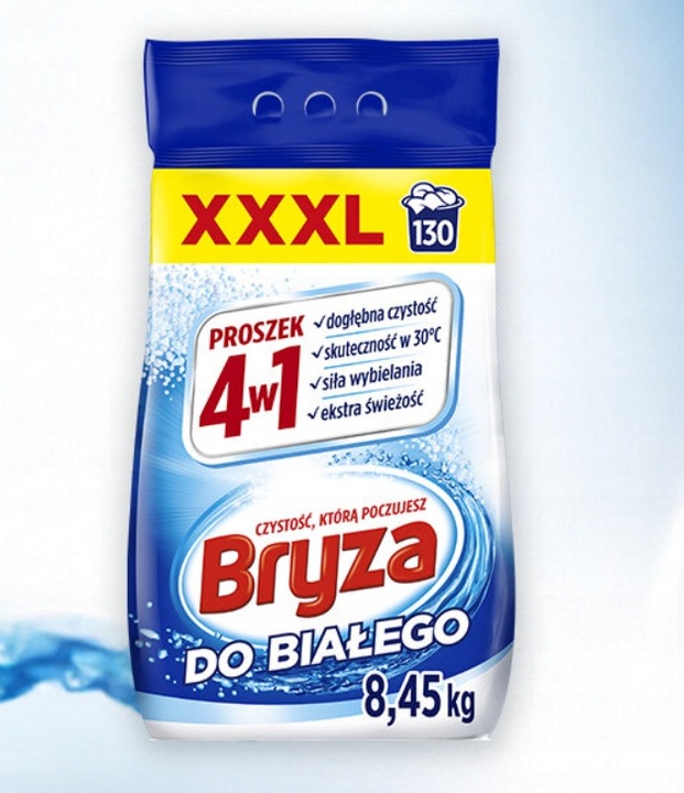 BRYZA Proszek do Prania BIAŁYCH UBRAŃ BEZ PLAM ZABRUDZEŃ Świeżość Czystość