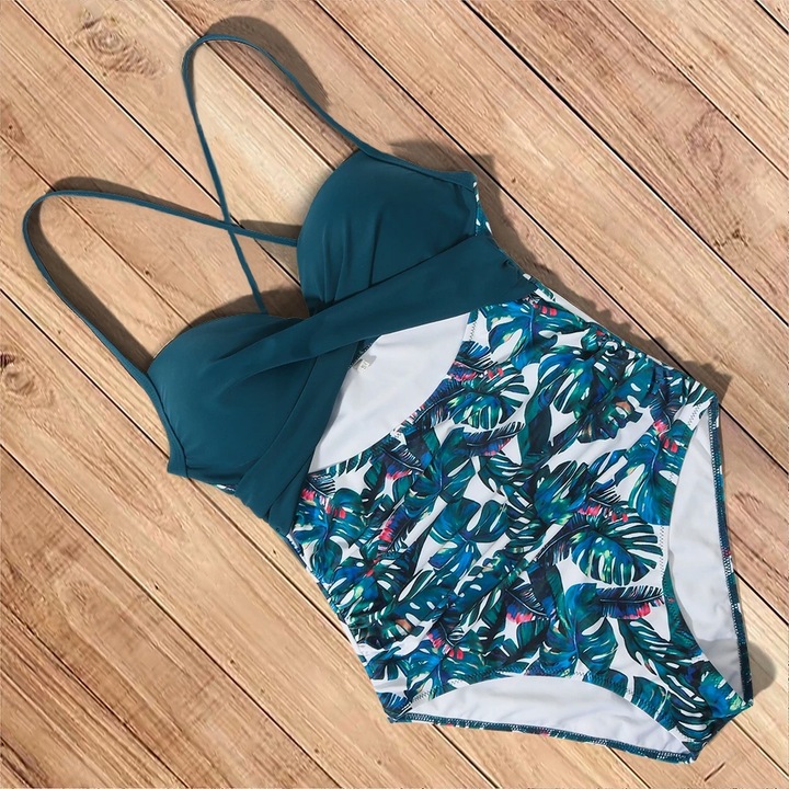 Jednoczęściowy strój kąpielowy niebieski XL (S155)