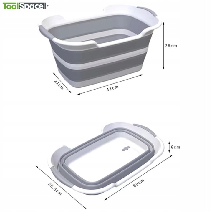 Miska składana miednica wanienka silikonowa duża turystyczna Z