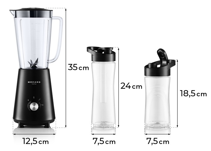 Blender kielichowy Mozano Nutri Sport 450 W czarny