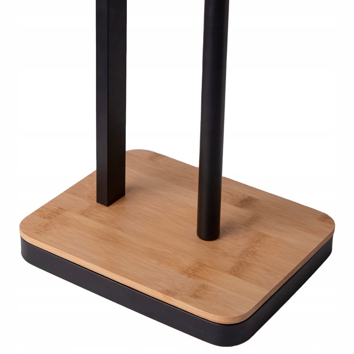 Stojak uchwyt na papier toaletowy do WC toalety czarny bambus na 3 rolki