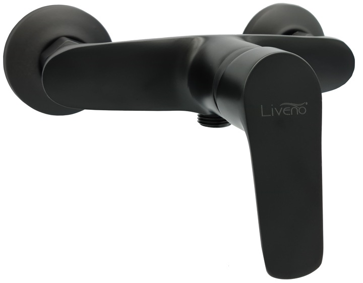 ZESTAW PRYSZNICOWY CZARNY Z BATERIĄ NATRYSKOWĄ DESZCZOWNICA KOMPLET MAT HIT