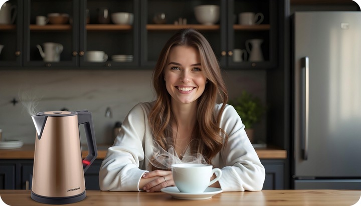 CZAJNIK ELEKTRYCZNY BEZPRZEWODOWY MODNY 1,7L BERDSEN 2200W