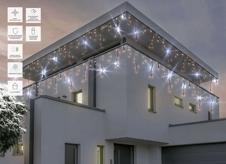 LAMPKI SOPLE 100 LED GRUBY KABEL 5,5m + FLASH