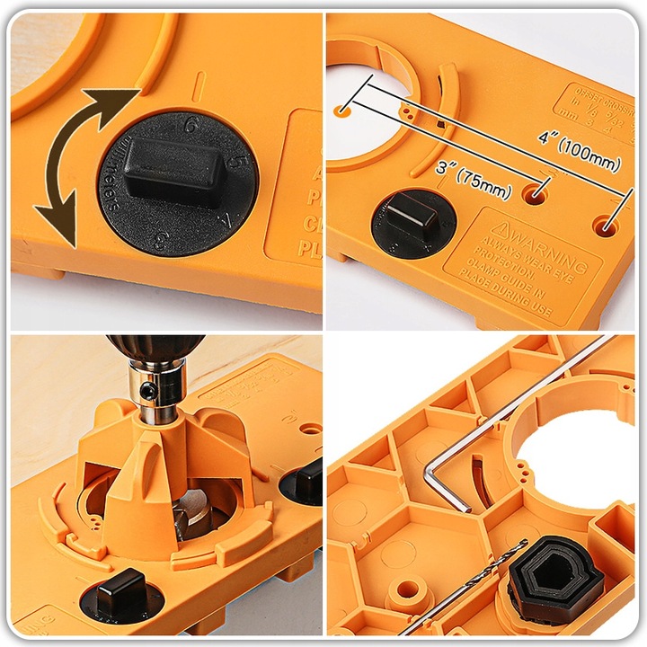 SZABLON DO WIERCENIA OTWORÓW POD ZAWIASY KIELICHOWE WYCINAK OTWORÓW 35