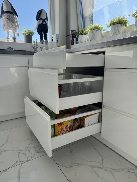 BLUM Szafka Dodatkowe Boki Do Szuflad 500x199 Tandembox Białe